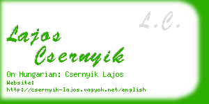 lajos csernyik business card